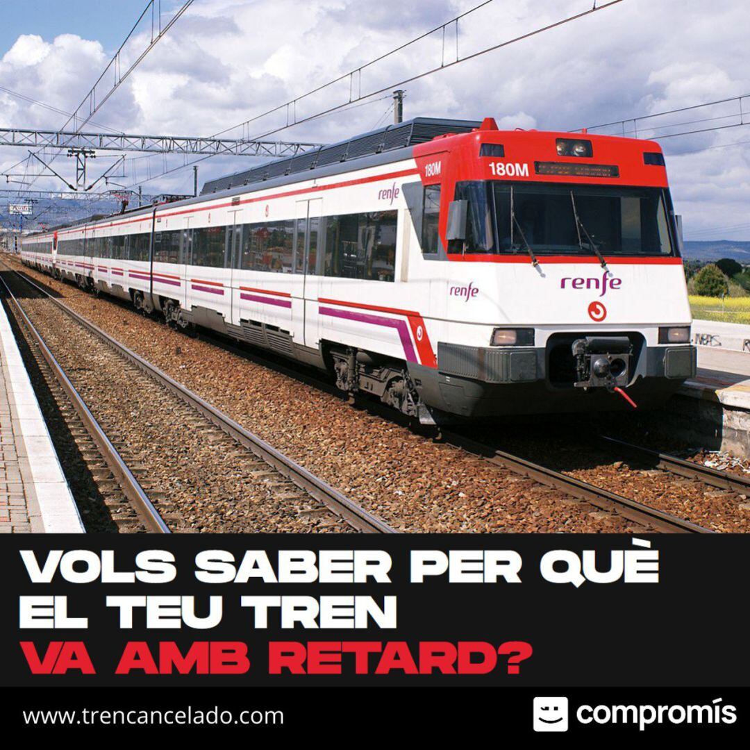 Campaña cancelaciones Cercanías de Compromís