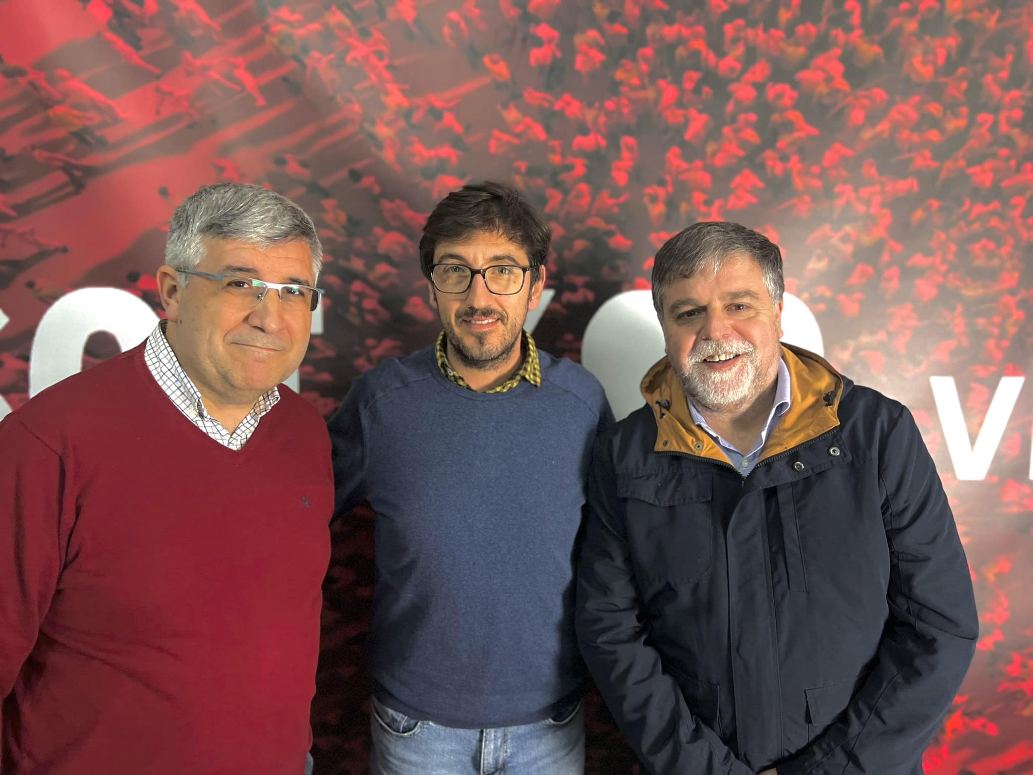 Bartolomé Reig, con Juanjosé Olivares y Fulgencio Cerdán