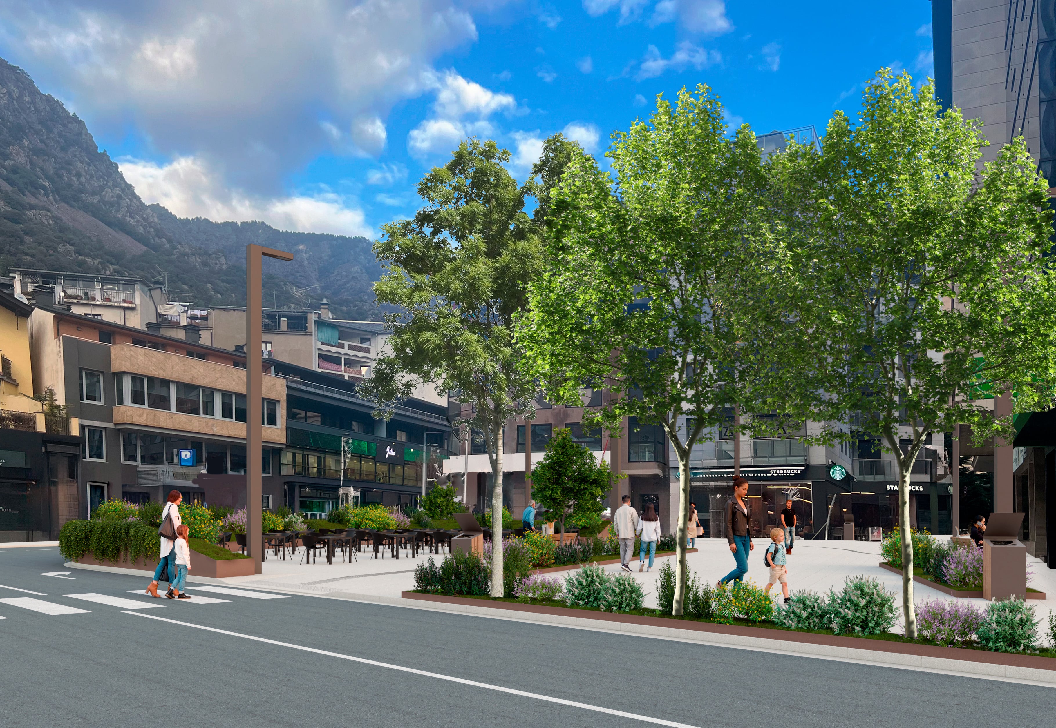 Render de la reforma de la plaça Rebés