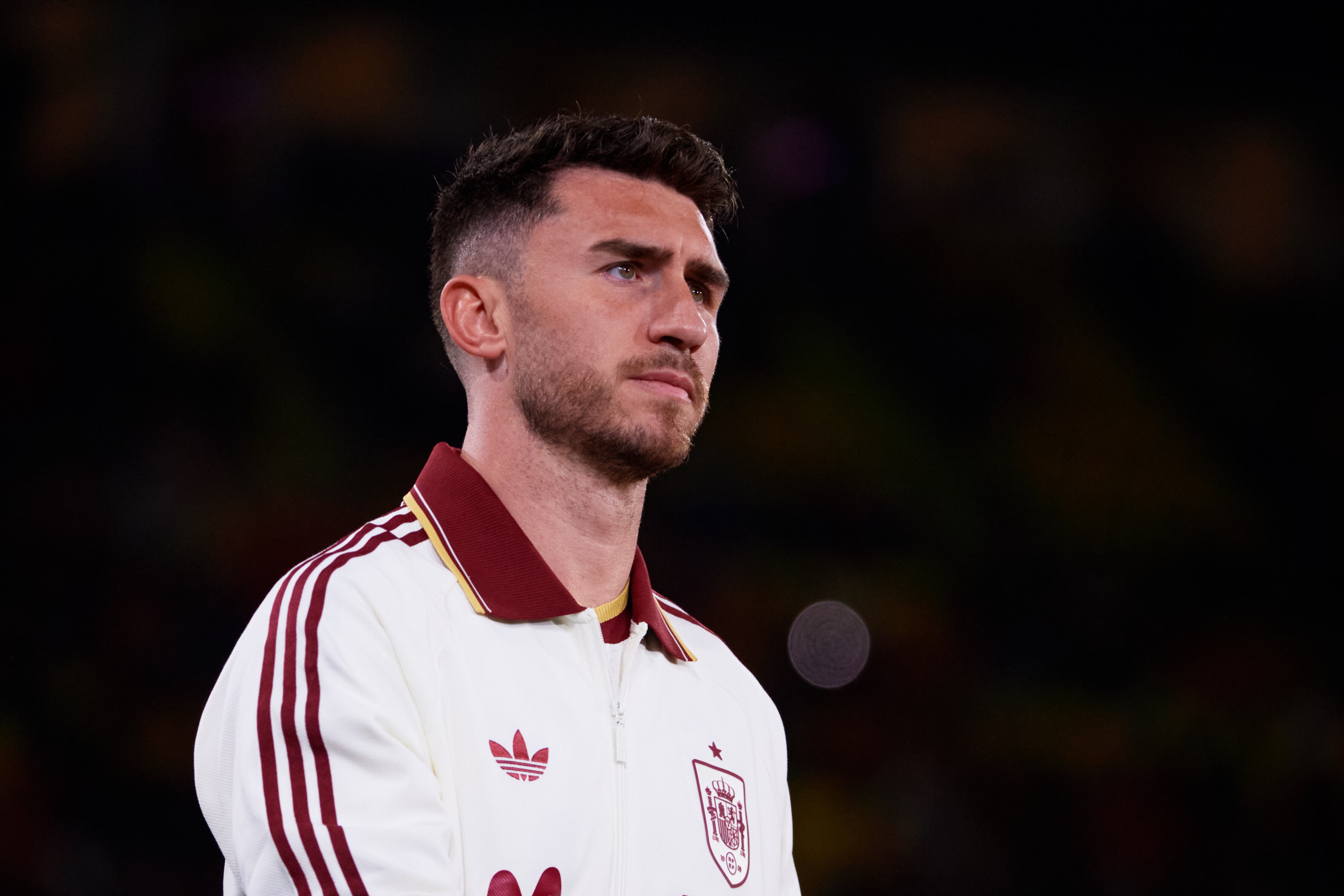 Aymeric Laporte en un partido con la selección española