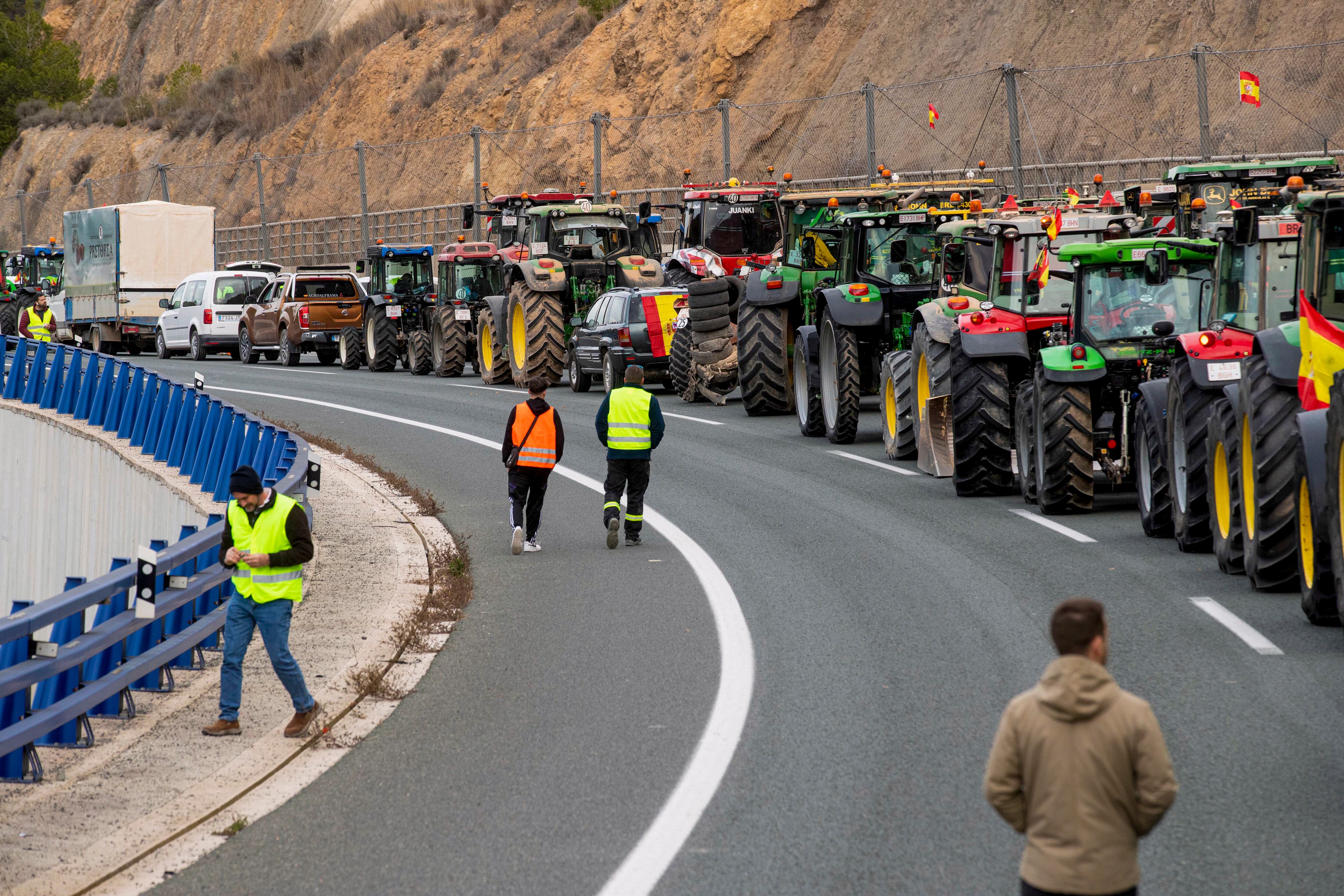 Protestas de agricultores el pasado 6 de febrero en el Puerto de la Cadena