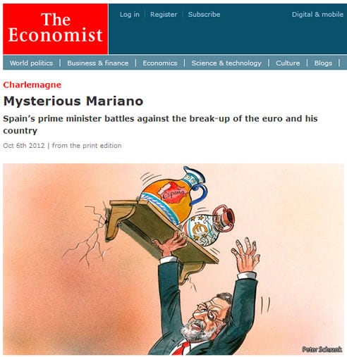 Ilustración que acompaña al artículo de opinión en el diario británico &#039;The Economist&#039;