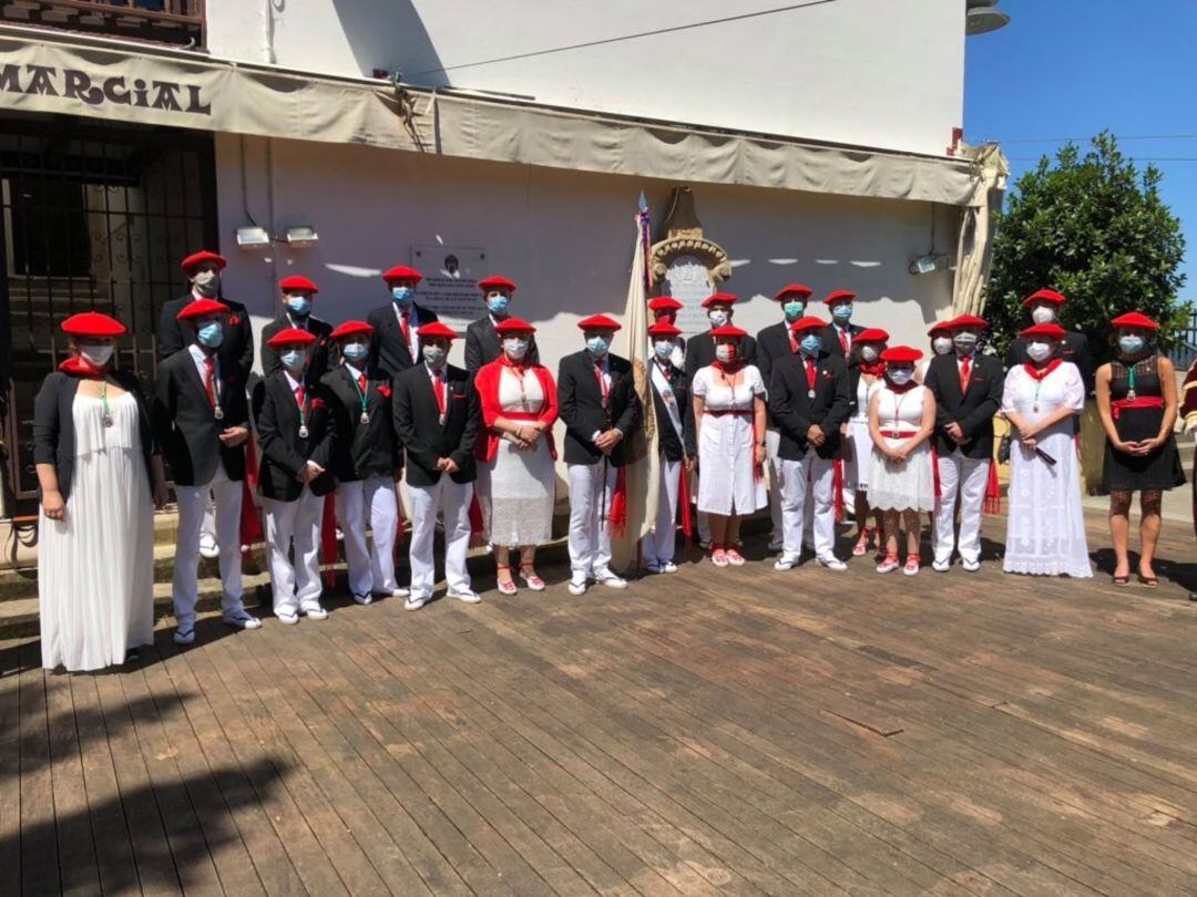 La corporación municipal el día 30 de junio del año pasado en el Monte San Marcial 