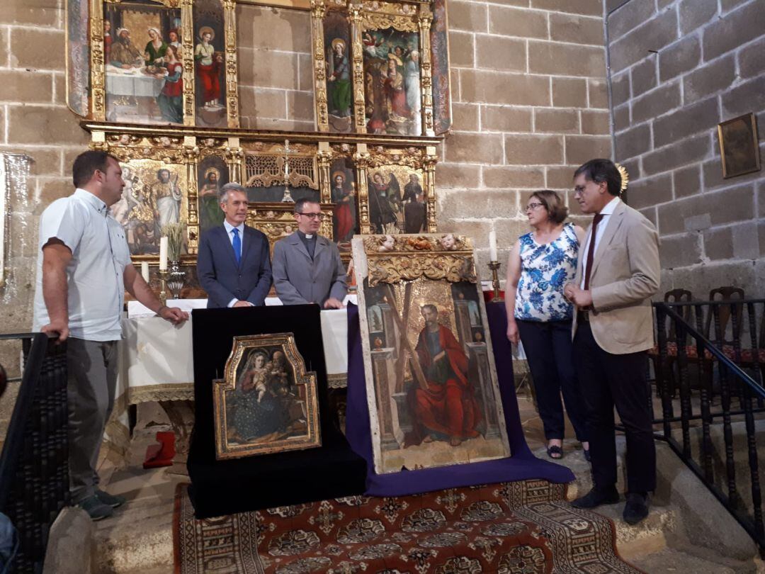 Las dos tablas restauradas se colocarán en las iglesias de Villaflor y Horcajo de las Torres