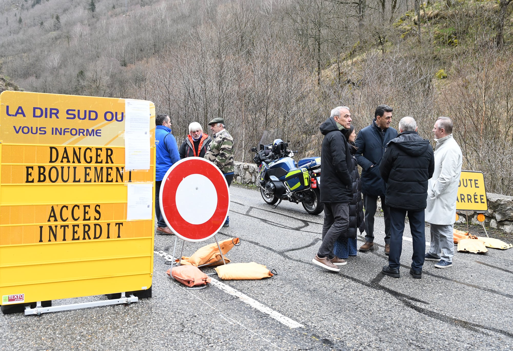 Visita oficial de les autoritats a les obres de l'RN20 que han permés avui la reobertura