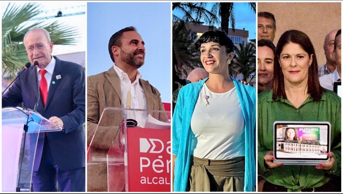 Los candidatos de Málaga en el inicio de la campaña electoral