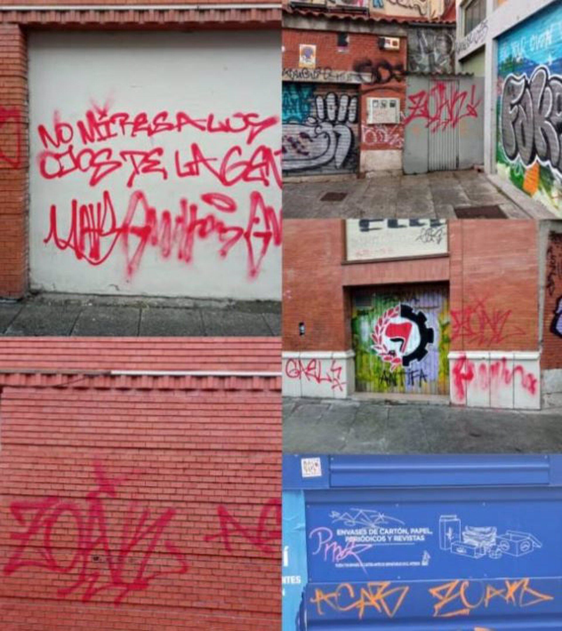 Pintadas realizadas por el grafitero denunciado en Valladolid