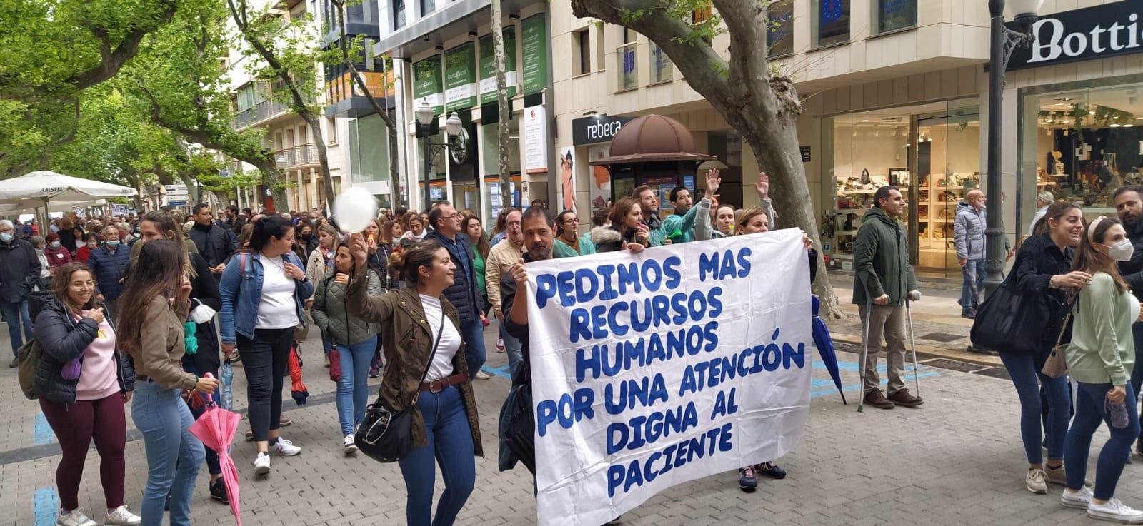 Manifestación de profesionales sanitarios de la Marina Alta.