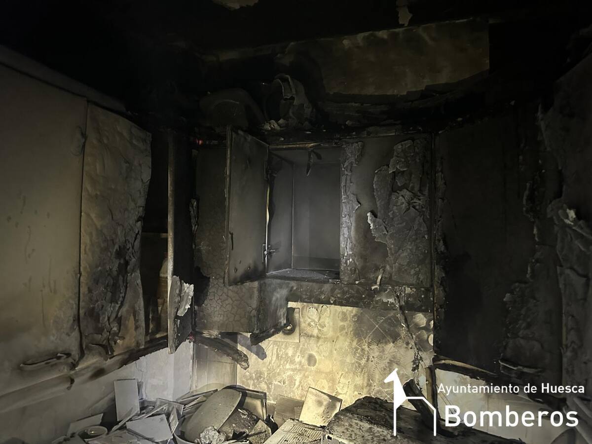 Una niña en pijama alerta a la policía de un incendio en Huesca que se salda sin heridos