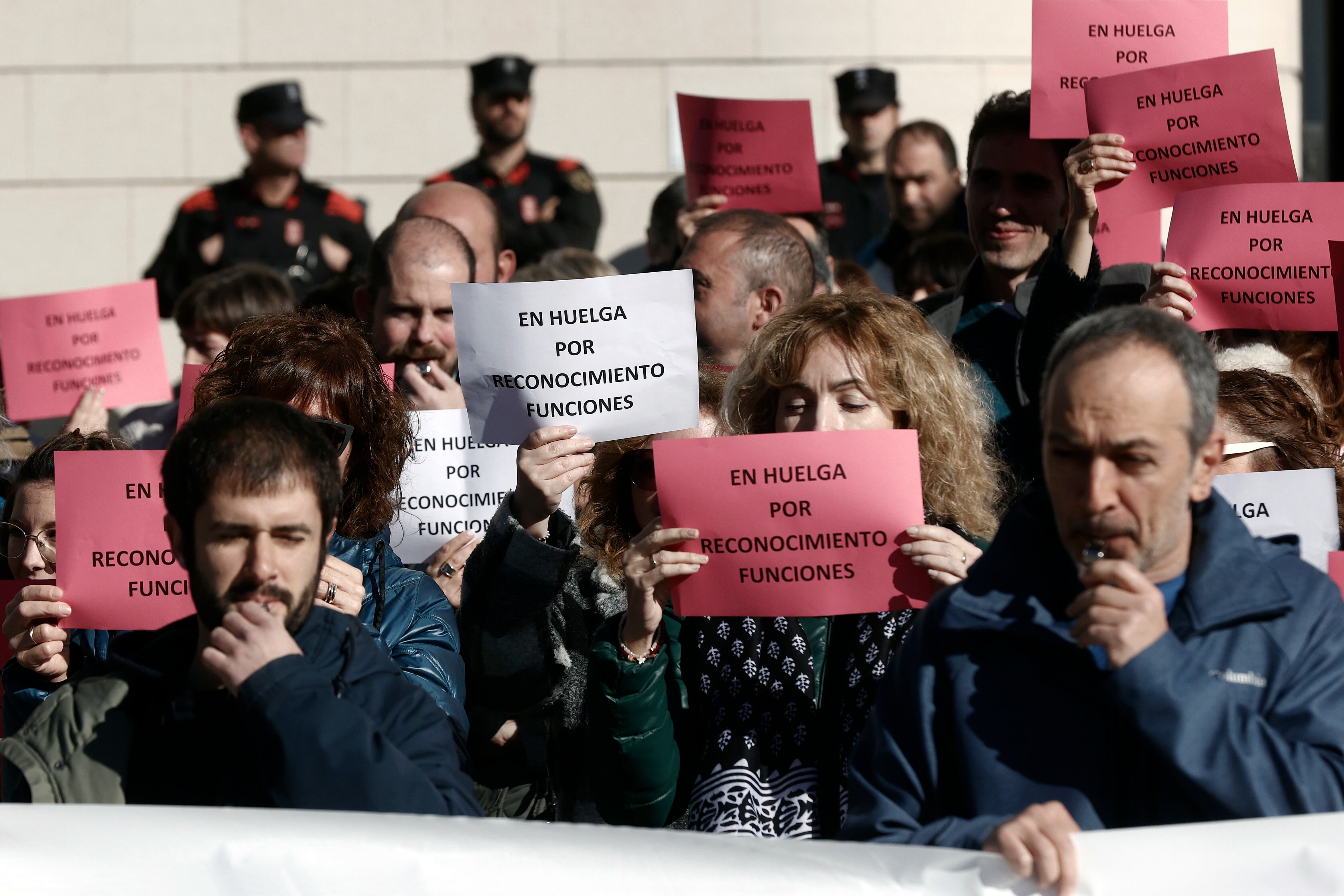 Imagen de uno de los paros del funcionariado de la Administración de Justicia a nivel nacional. EFE/ Jesus Diges