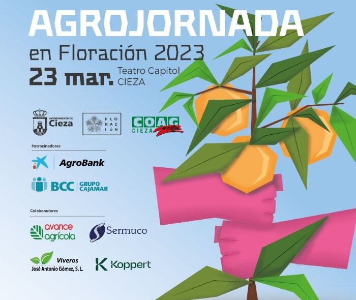 Cartel anunciador de la Agrojornada en Floración de Cieza