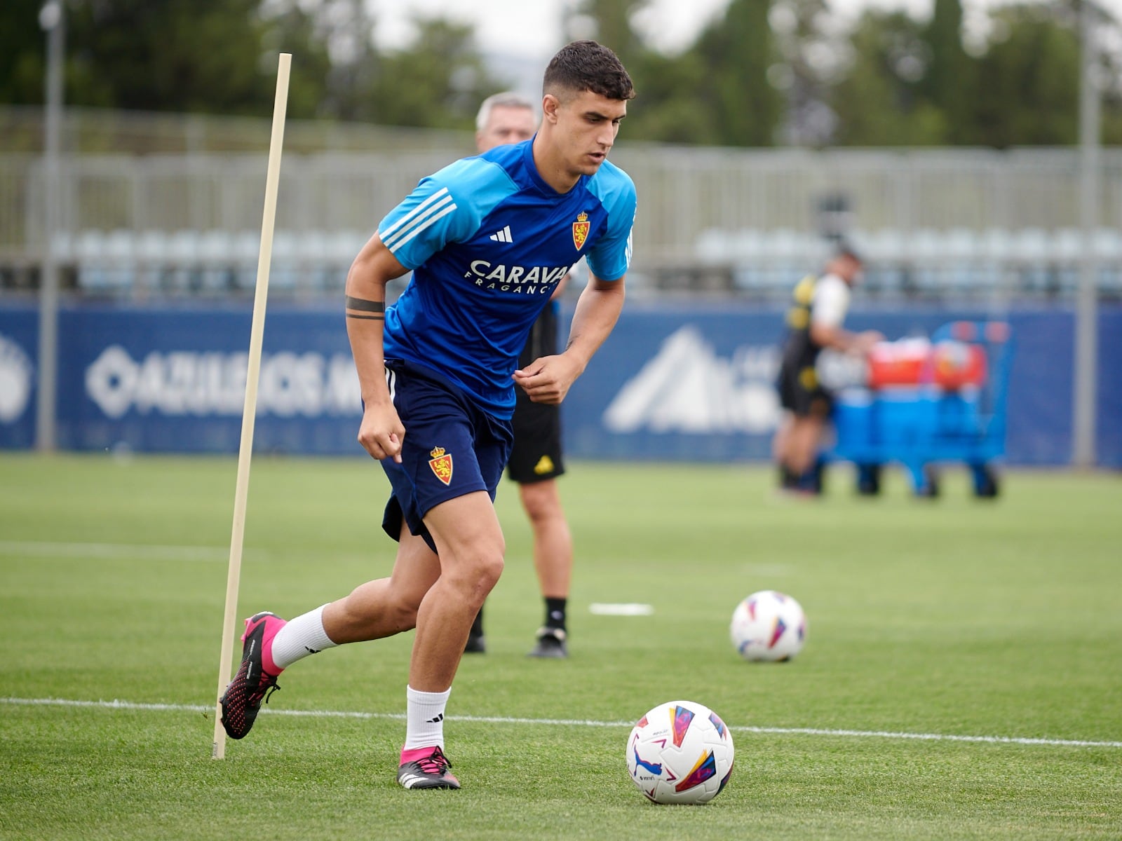 Marcos Luna en un entrenamiento en la Ciudad Deportiva