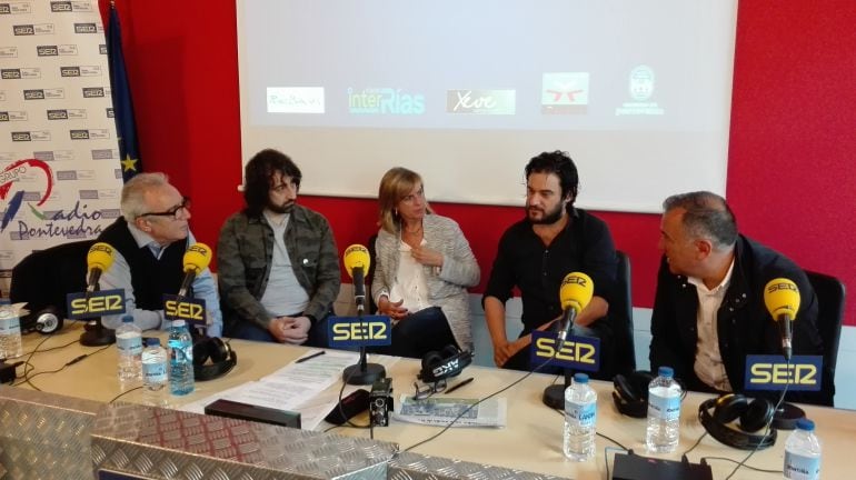 Juan José Millás, Rafa Cabeleira, Gemma Nierga, Manuel Jabois y Xabier Fortes en el programa especial desde Pontevedra