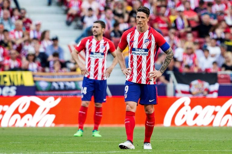 Fernando Torres en un encuentro de esta temporada con el Atlético