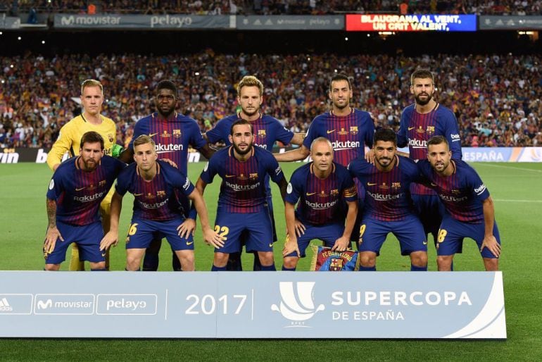 Once del Barça en la ida de la Supercopa de España ante el Real Madrid 