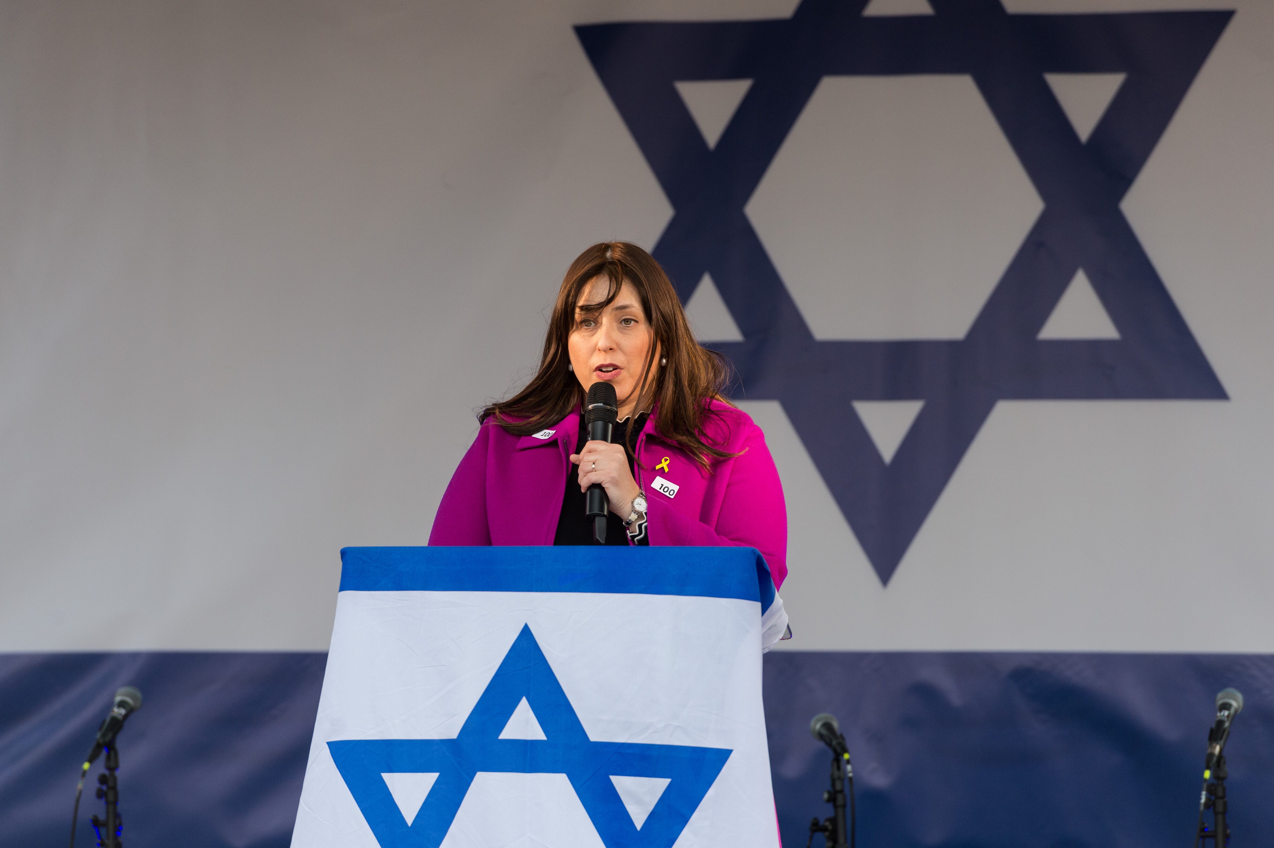 La embajadora israelí en Reino Unido, Tzipi Hotovely, durante un acto en Londres en apoyo a Israel el pasado 2024.