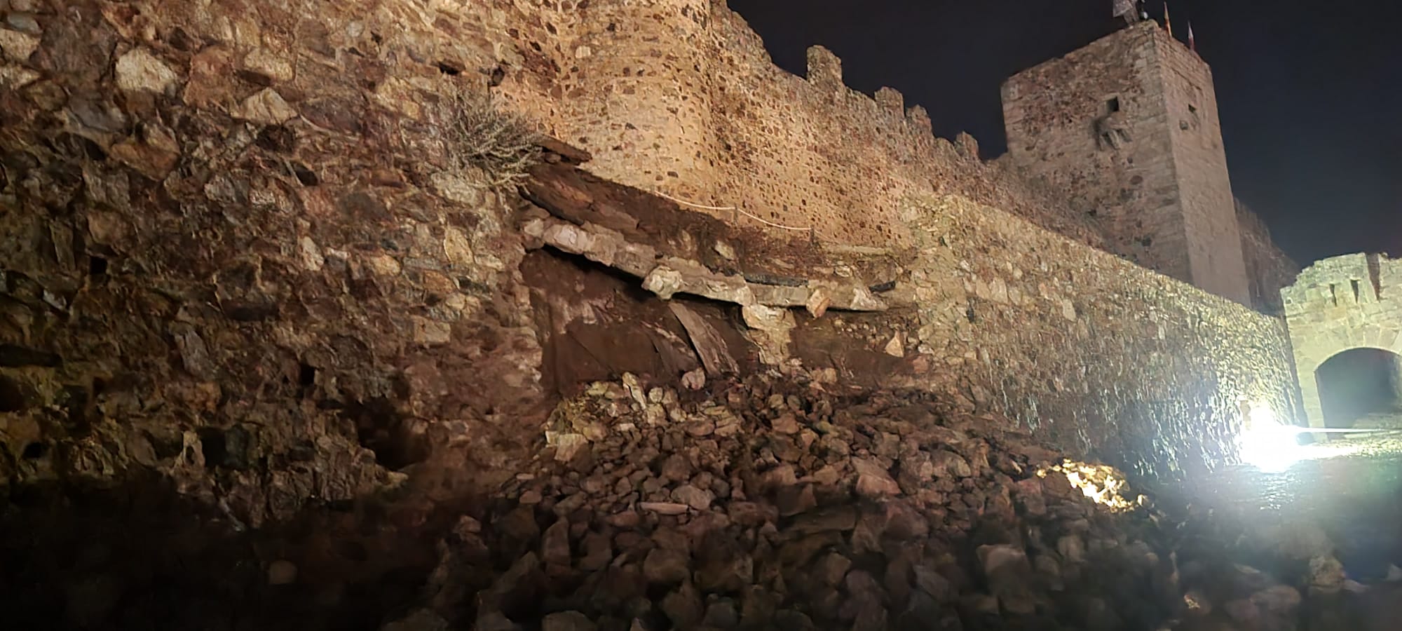 Daños causados por la lluvia en el Castillo