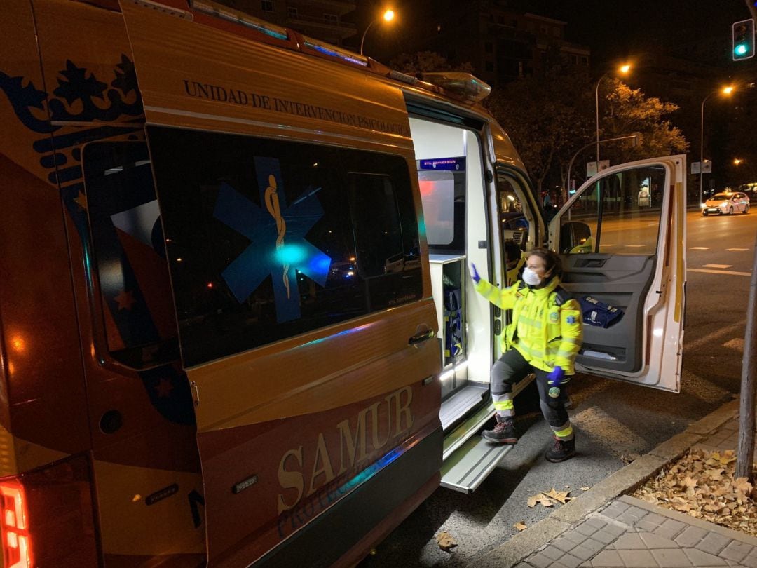 Imagen de archivo de una ambulancia de Samur-Protección Civil.