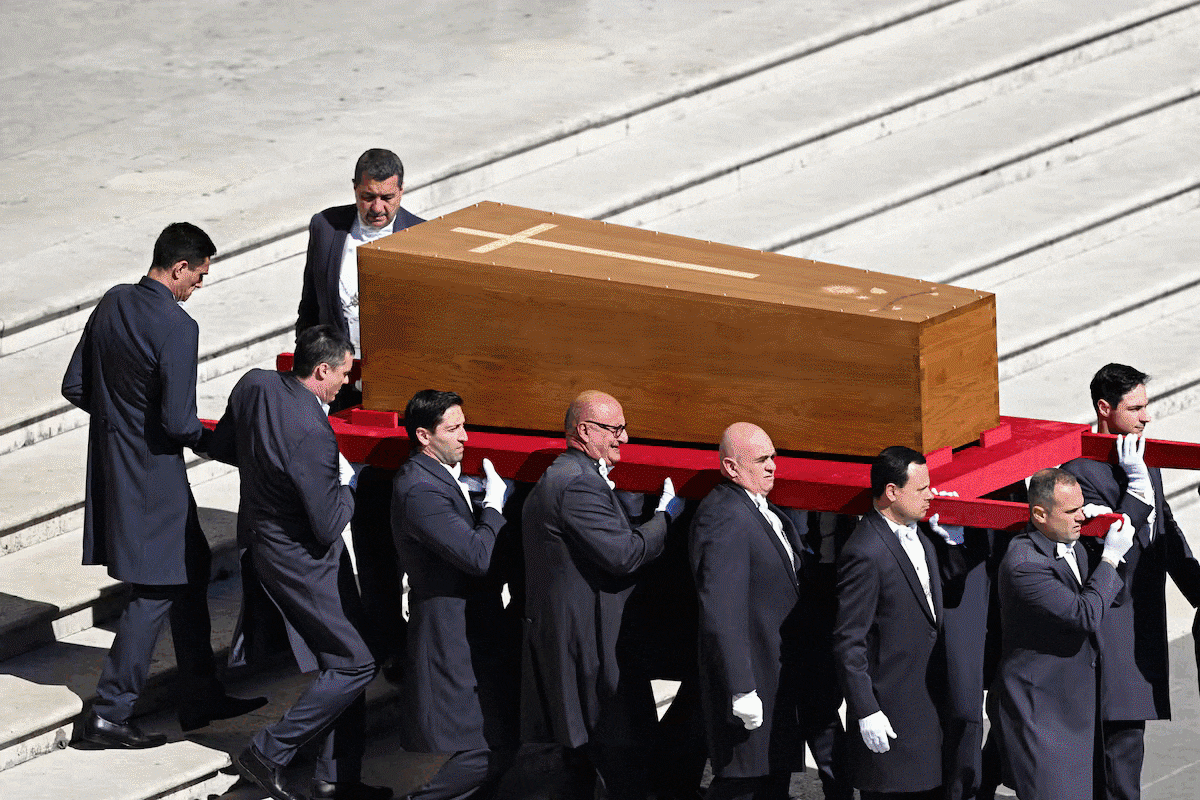 Moments del funeral del papa Francesc
