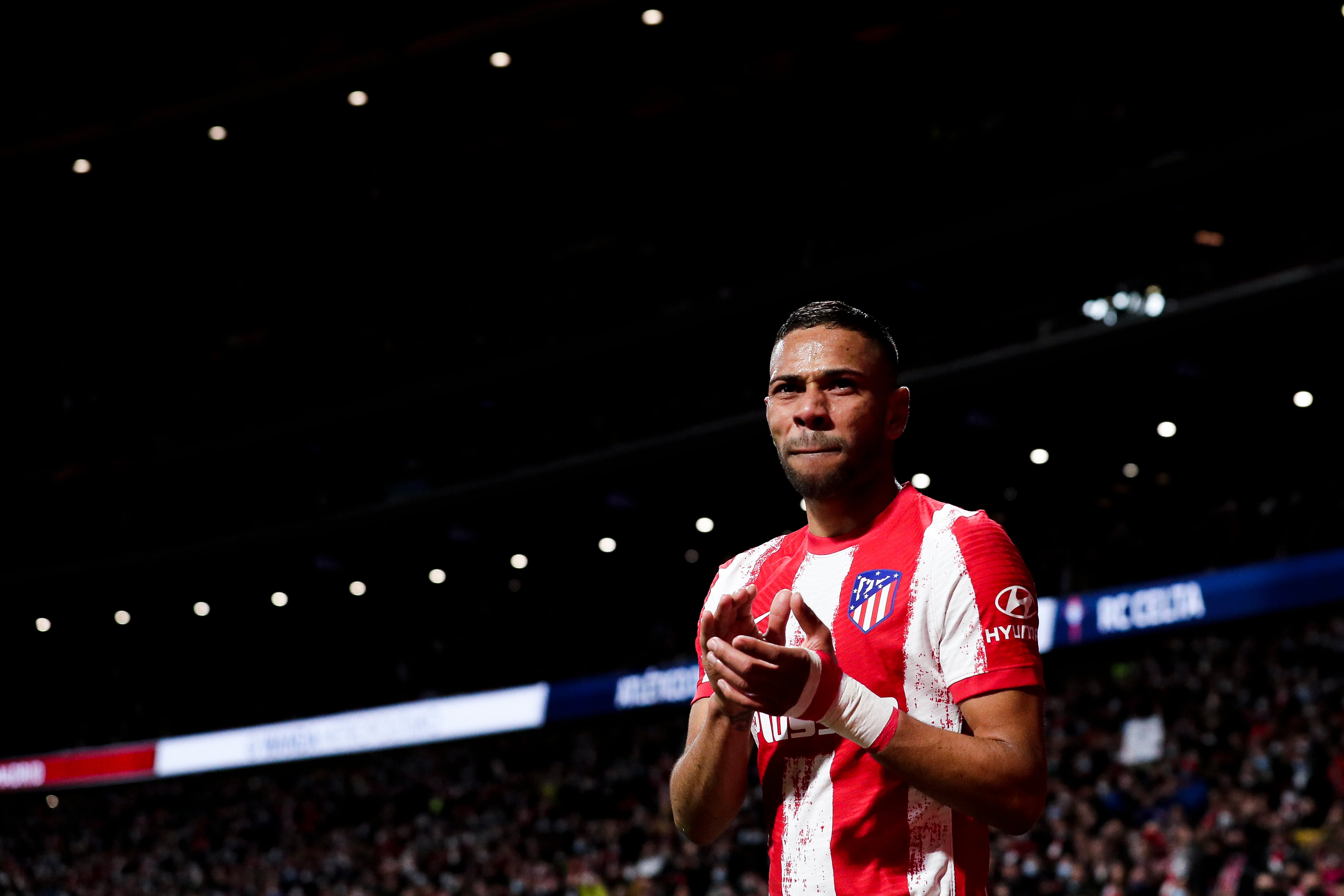 El jugador del Atlético Renan Lodi, en un partido de Liga.