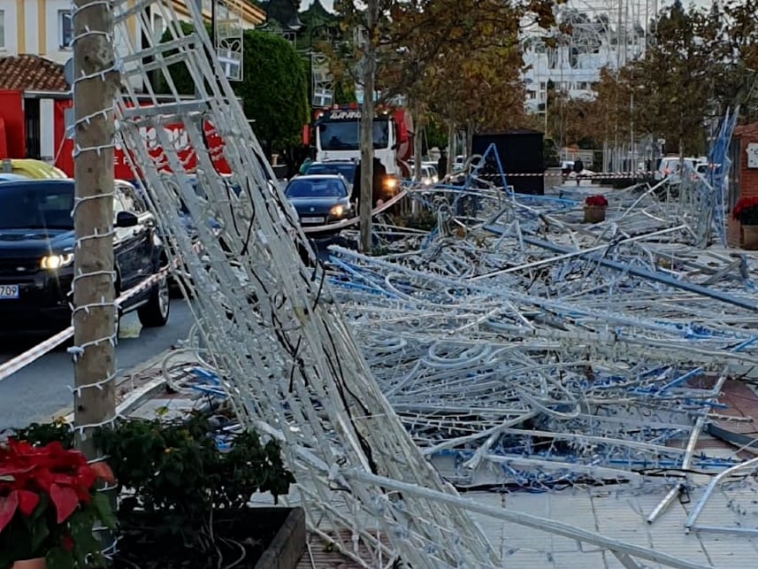 Los daños del temporal en Mijas