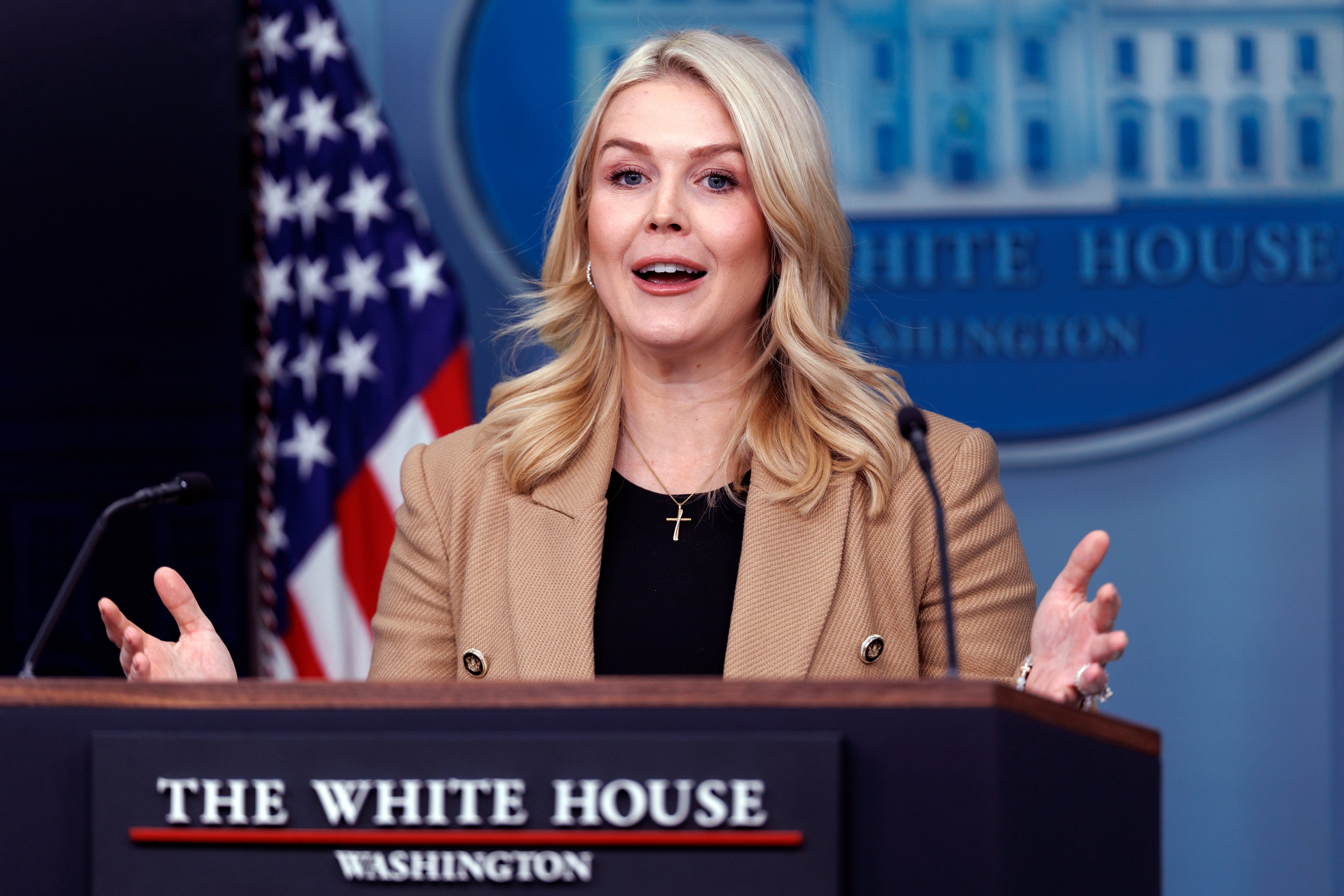 La portavoz de la Casa Blanca, Karoline Leavitt. 