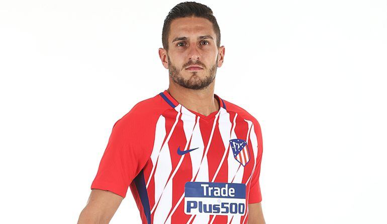 Koke posa con la nueva equipación del Atleti