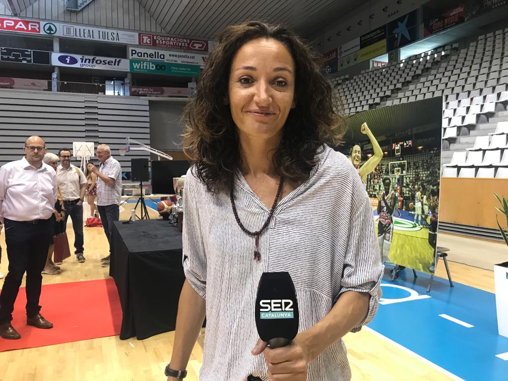 Laia Palau, atiende a SER Catalunya el día de su retirada del baloncesto profesional (Cadena SER).