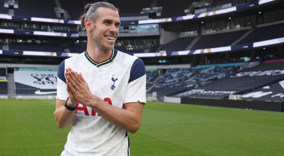 El galés Gareth Bale, en su presentación como nuevo jugador del Tottenham.