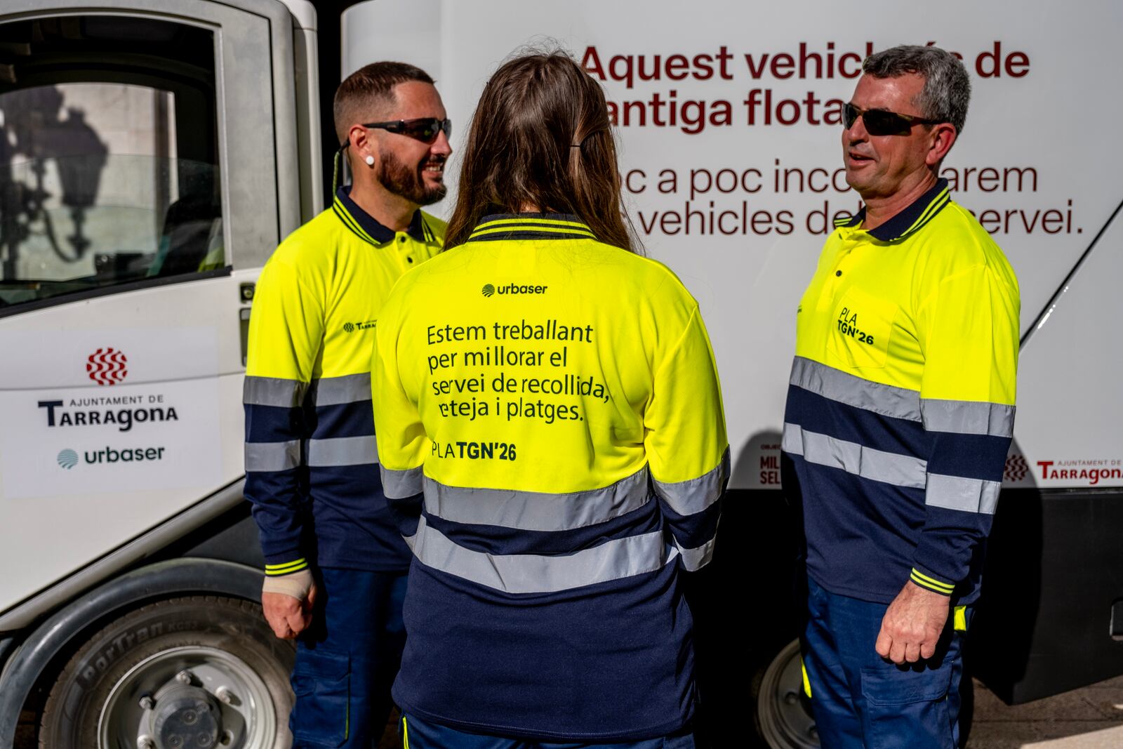 Treballadors de la neteja de Tarragona, ja amb el nou uniforme