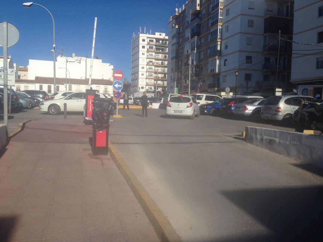 Entrada a la actual zona azul