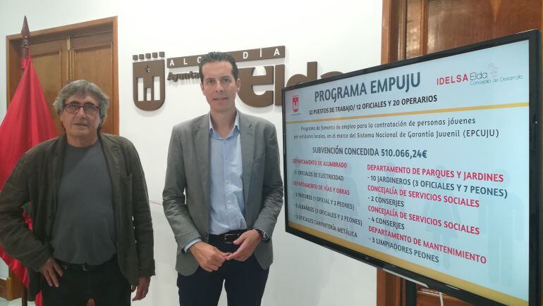 Vicente Deltell, edil de Desarrollo, y Rubén Alfaro, alcalde de Elda