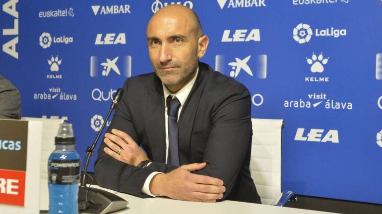 Abelardo en la sala de prensa.