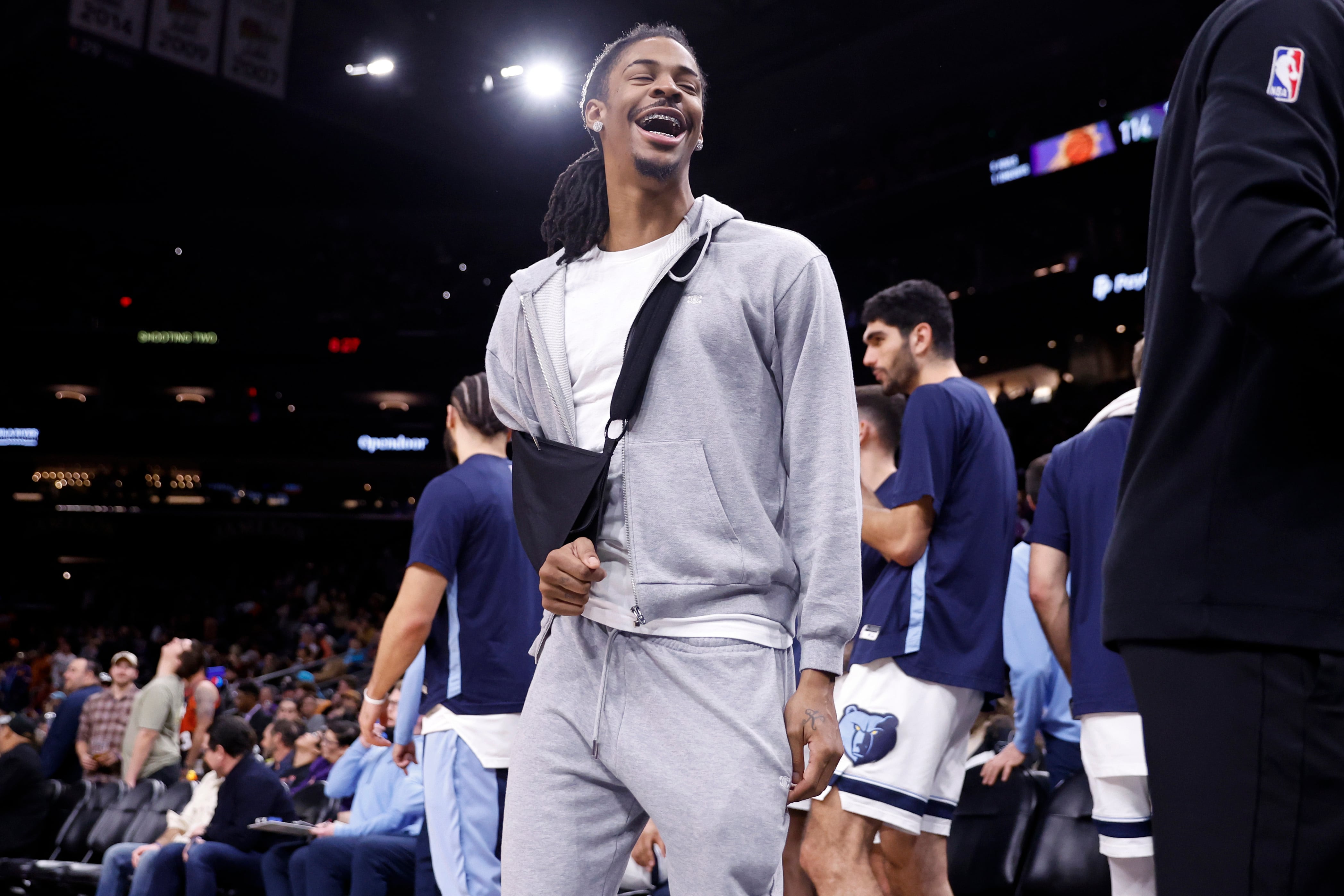 Ja Morant, durante el último partido de Memphis Grizzlies donde ya no jugó