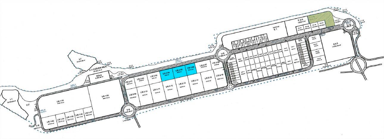 Mapa de la plataforma logística de Fraga