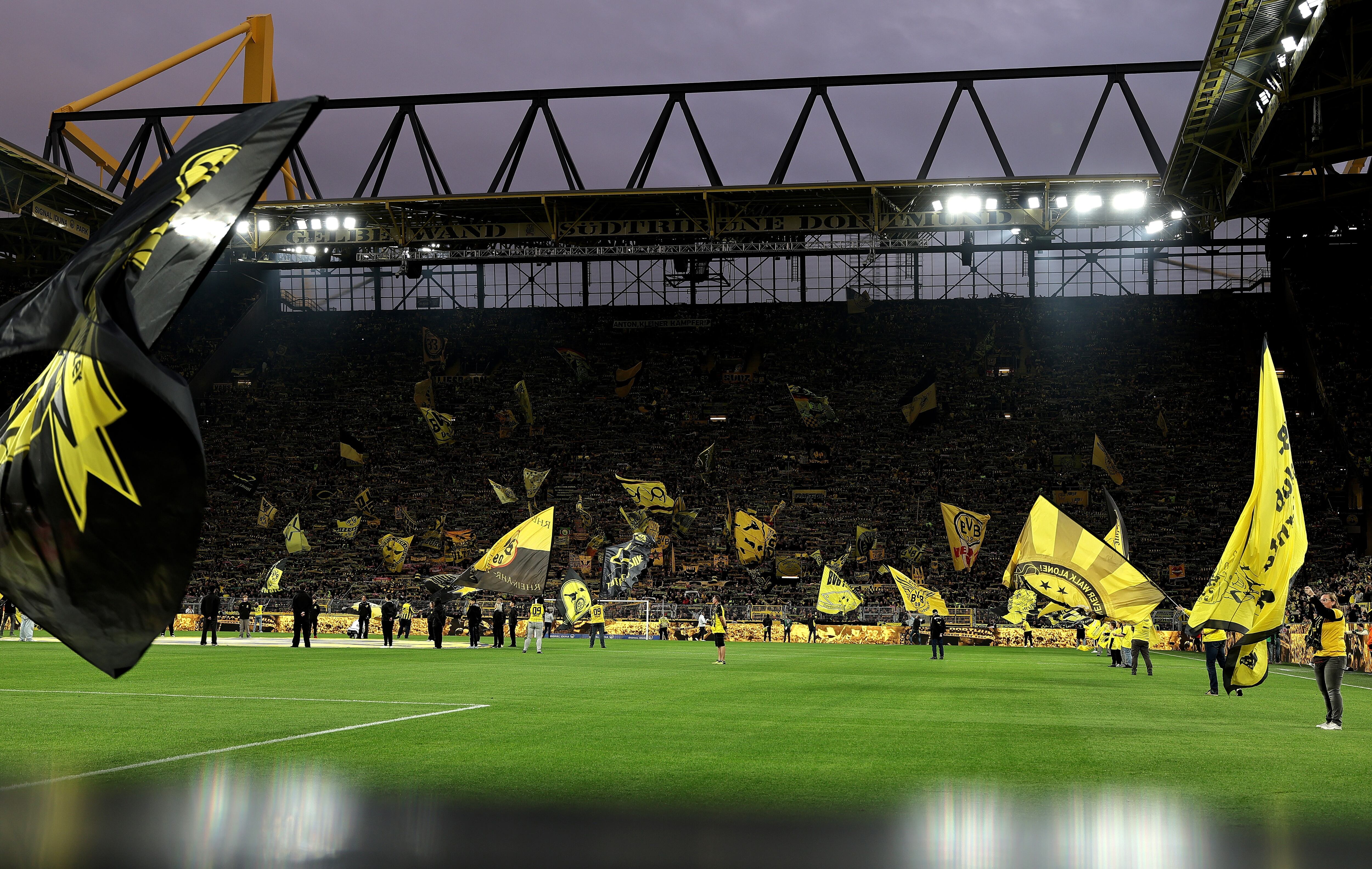 Estadio del Borussia Dortmund, durante el partido de la pasada jornada de la Bundesliga ante el Worfsburgo