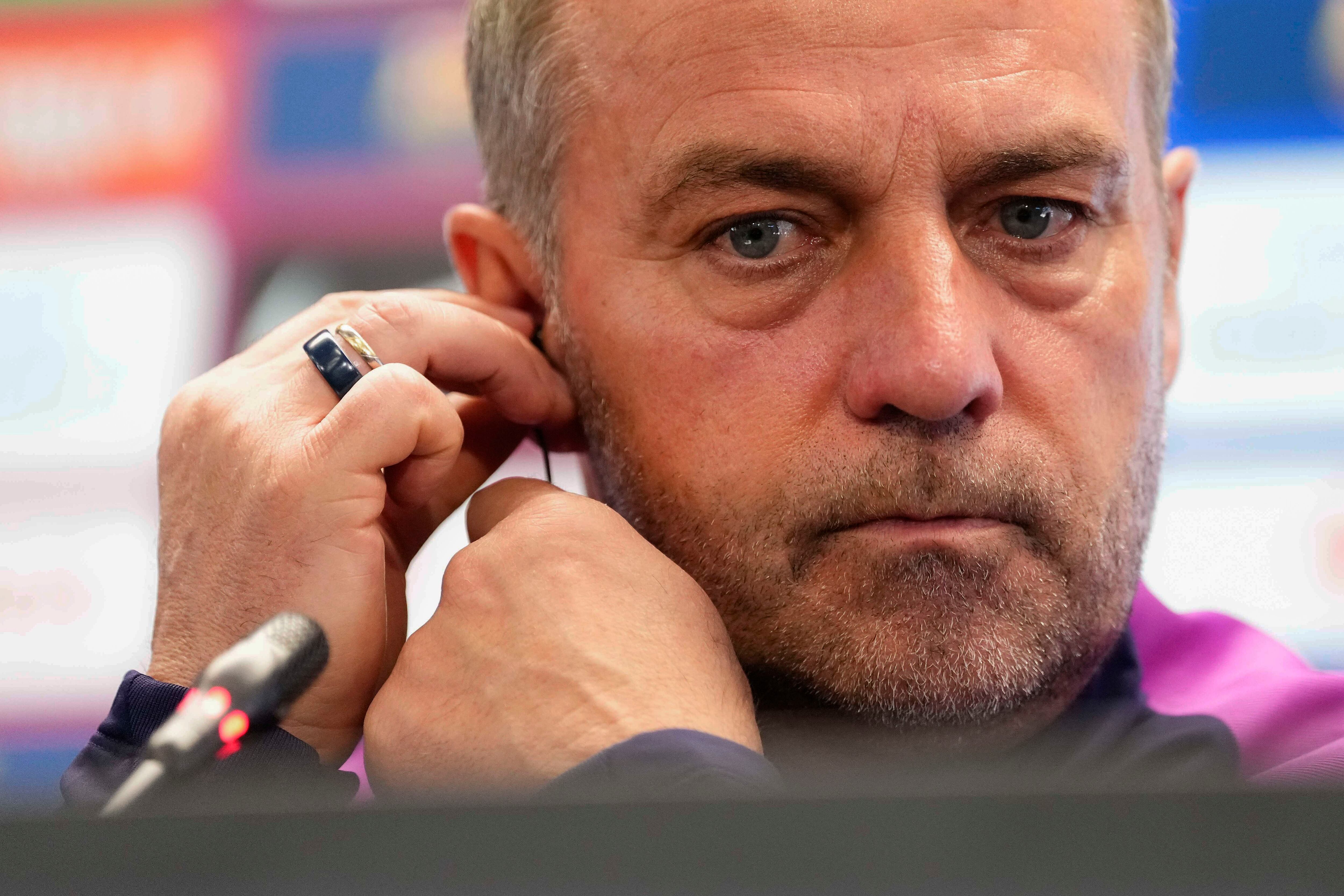 Hansi Flick, en el rueda de prensa previa al Atlético-Barça de Liga