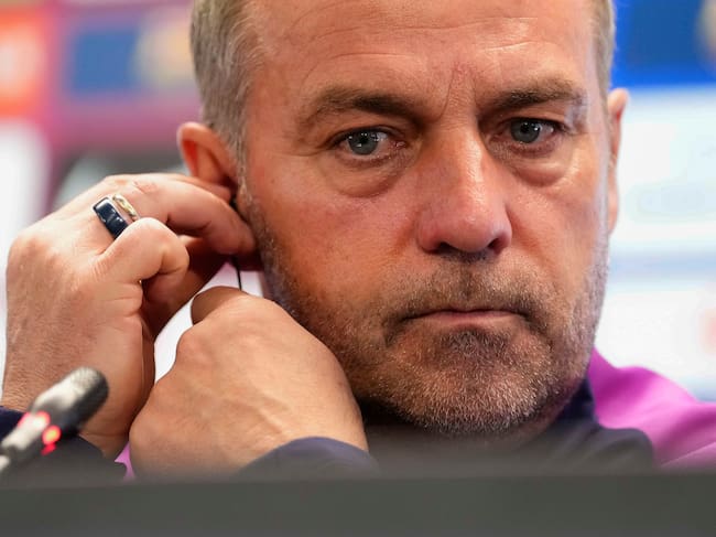 Hansi Flick, en el rueda de prensa previa al Atlético-Barça de Liga