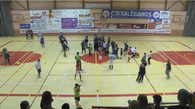 Imagen del final del partido