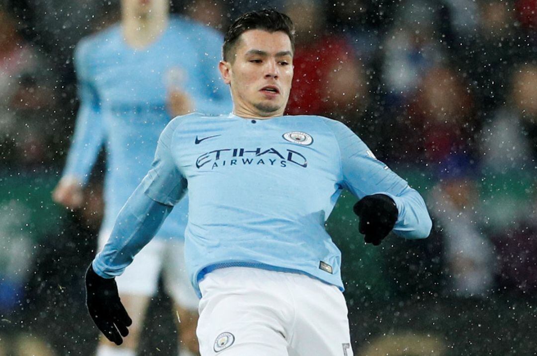 Brahim Díaz, en un partido con el Manchester City.