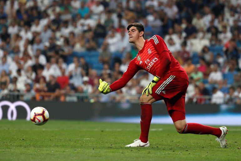 Courtois, durante el partido