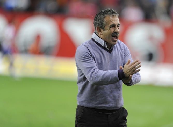 Manolo Preciado celebra el gol de la victoria de su equipo