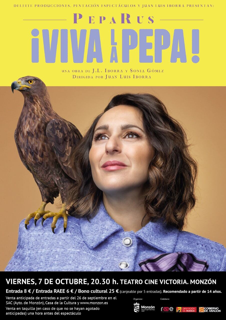 Cartel de la actuación ¡Viva la Pepa! en Monzón