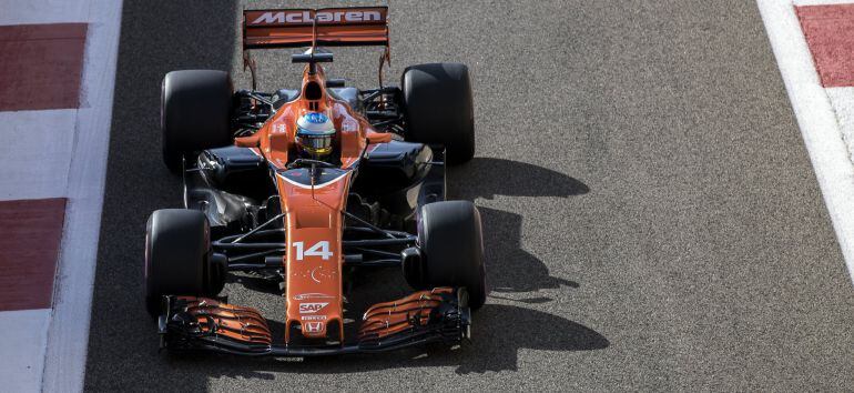 Fernando Alonso, en el circuito de Abu Dabi