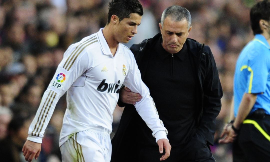 Cristiano Ronaldo y José Mourinho, en su etapa en el Real Madrid.