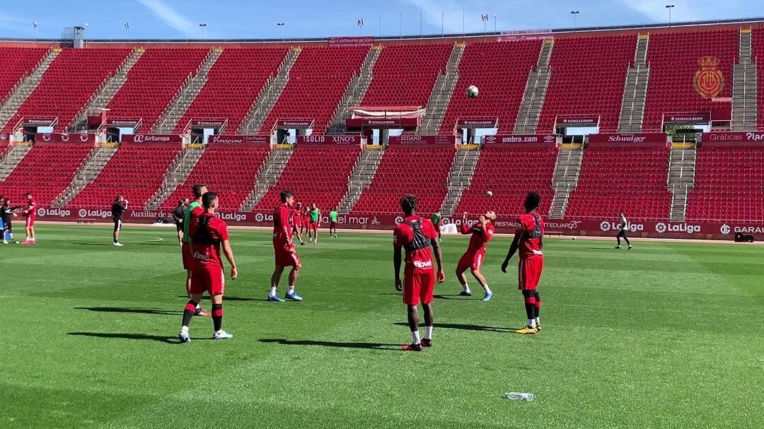 Entrenamiento en Son Moix del RCD Mallorca.