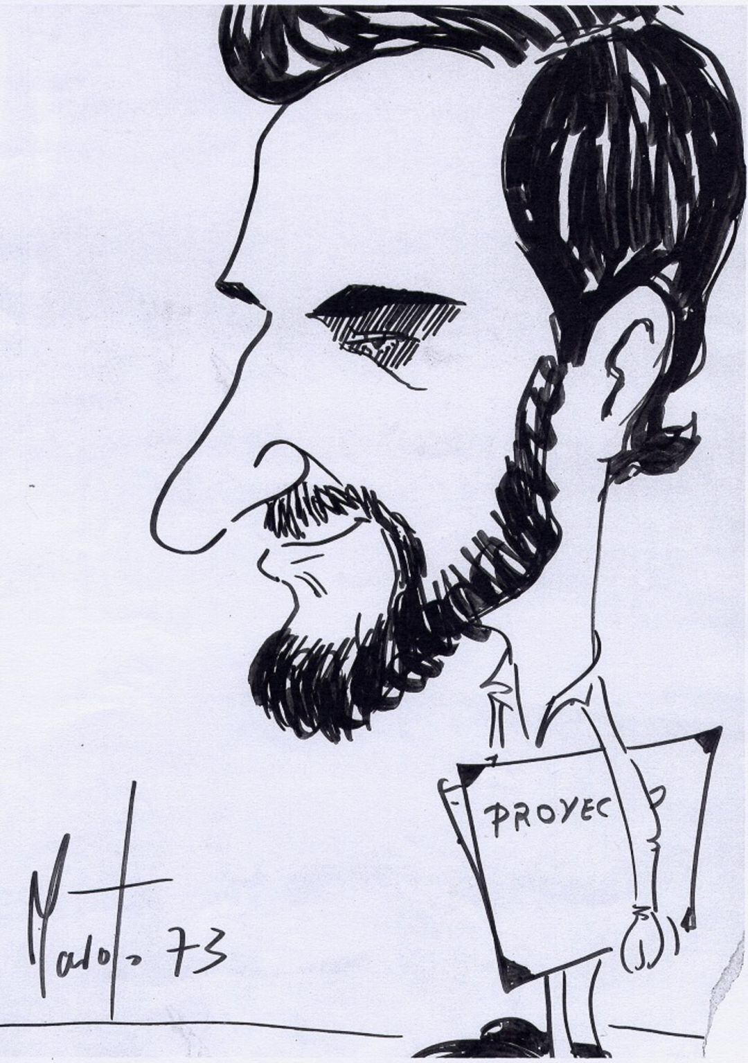 Caricatura de Antonio Pérez