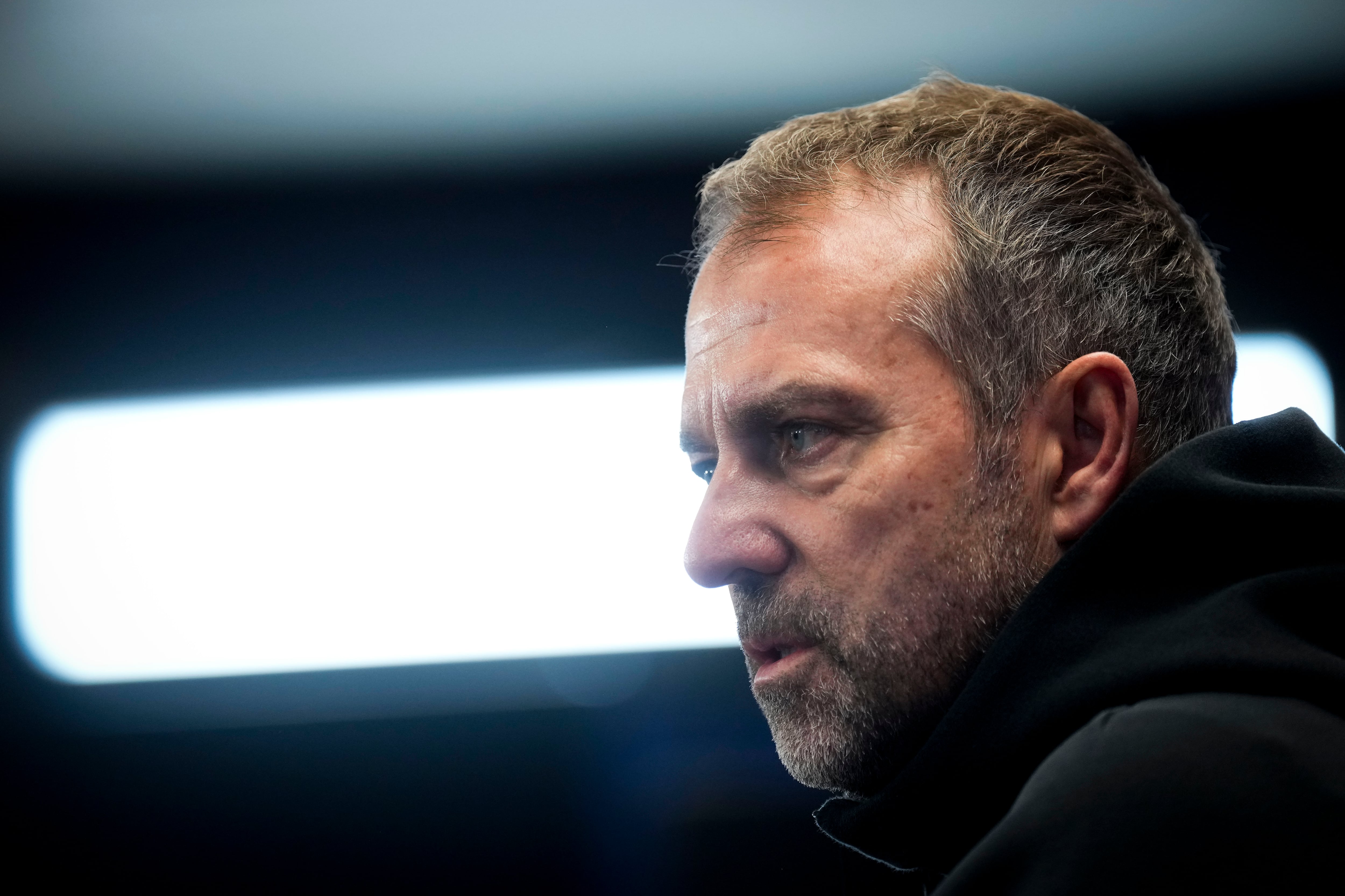 Hansi Flick, en rueda de prensa con el FC Barcelona.EFE/ Enric Fontcuberta