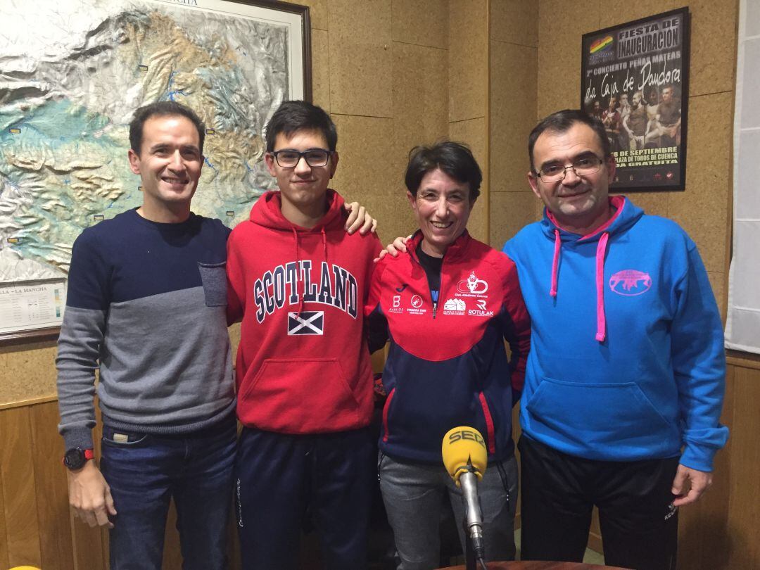 Pablo Pastor y Dori Ramos en SER Runner Cuenca con Toni Duque y Manuel Ruiz Gómez de Fez