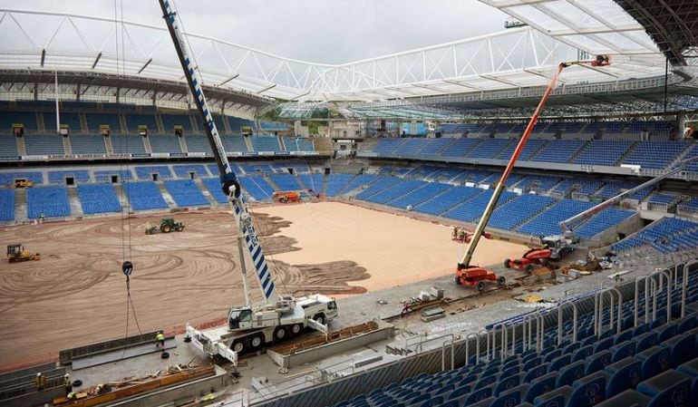 LaLiga inspeccionará las obras de Anoeta este lunes. 